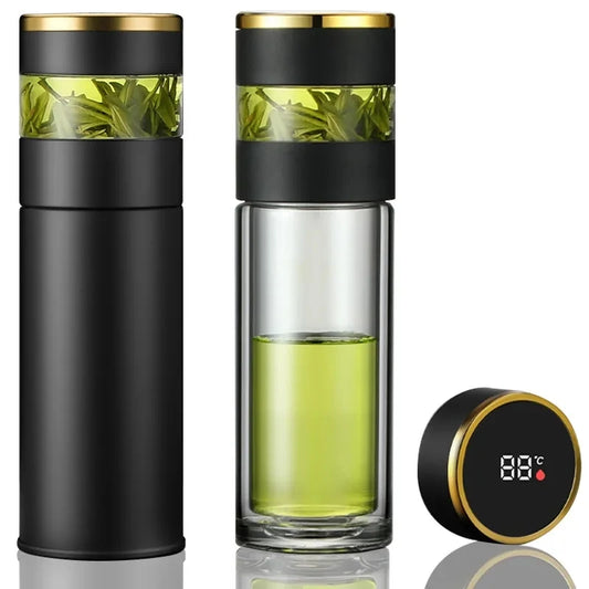 Smart Tea Infuser 450 ml Stainless Steel Insulated Travel Mug - Smart travel thermos Readi Gear