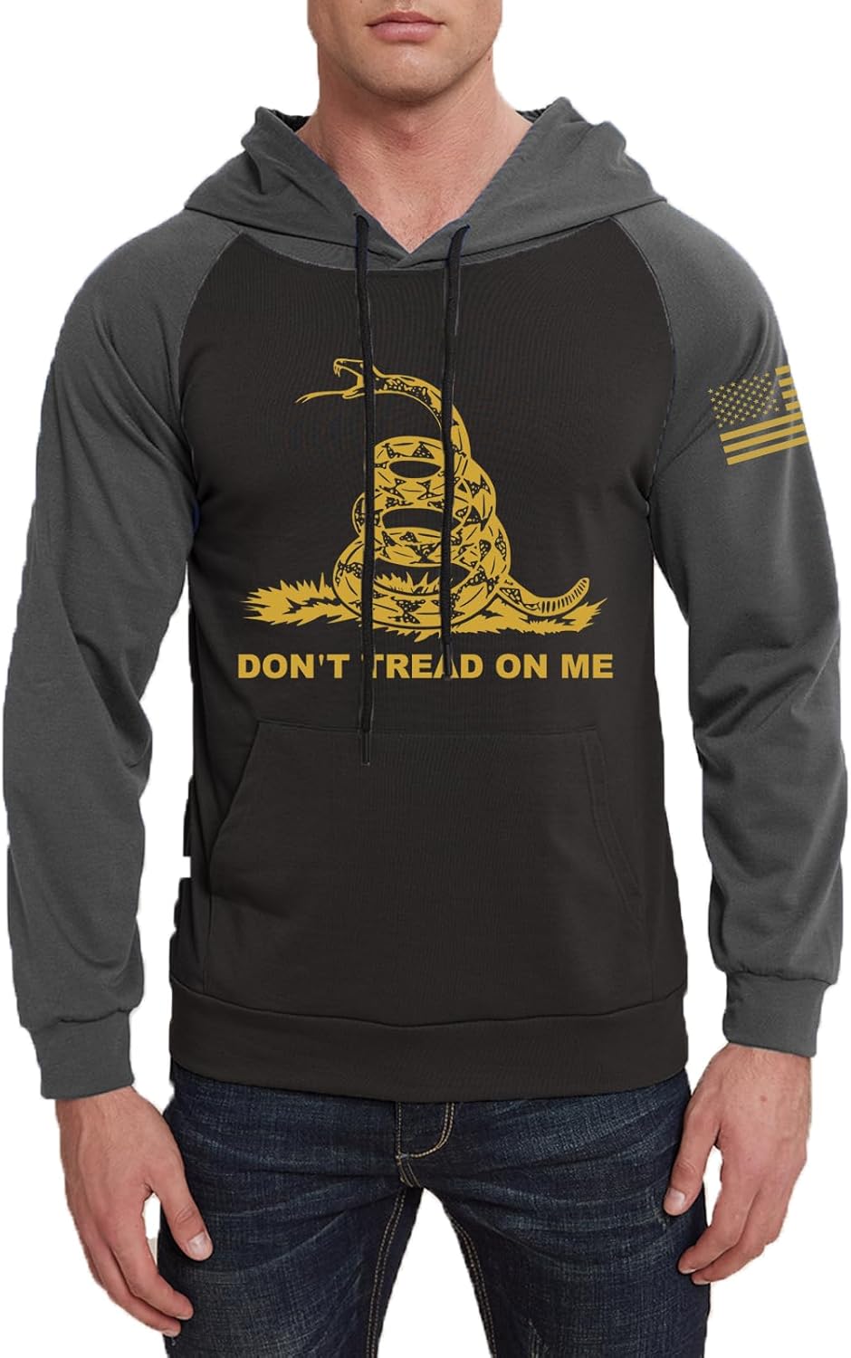 Don’t Tread on Me Hoodie – Men’s USA Flag Patriotic Pullover - Don't Tread on Me Hoodie Readi Gear