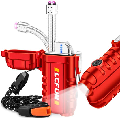 All-in-One Survival Plasma Lighter & Flashlight - USB Rechargeable, Waterproof - USB Plasma Lighter and Flashlight Readi Gear