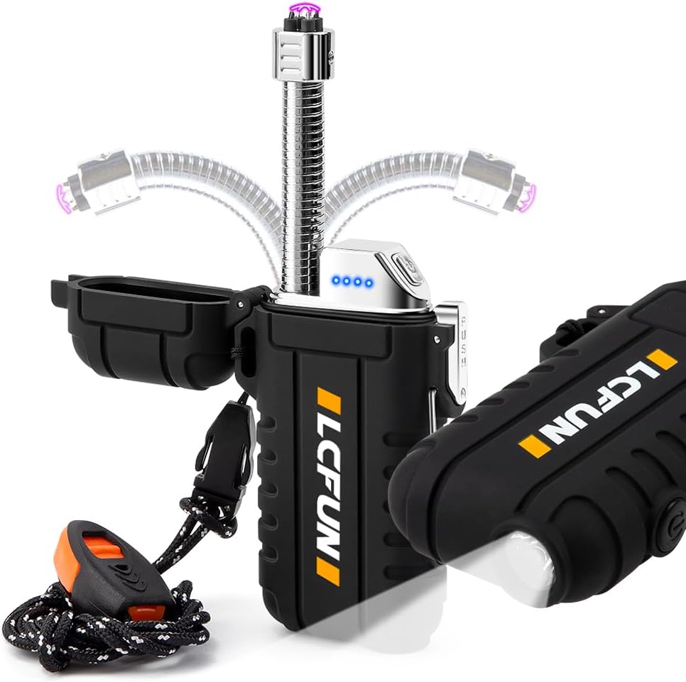 All-in-One Survival Plasma Lighter & Flashlight - USB Rechargeable, Waterproof - USB Plasma Lighter and Flashlight Readi Gear