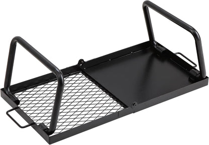 CampMate Foldable Grill & Griddle - Heavy Duty Fire Pit Cooking Rack - Foldable Campfire Grill Readi Gear