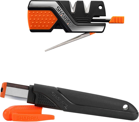 6-in-1 Knife Sharpener/Fire Starter & Garden Blade Tool Sharpening Set - Knife sharpener/fire starter & garden blade sharpener Readi Gear