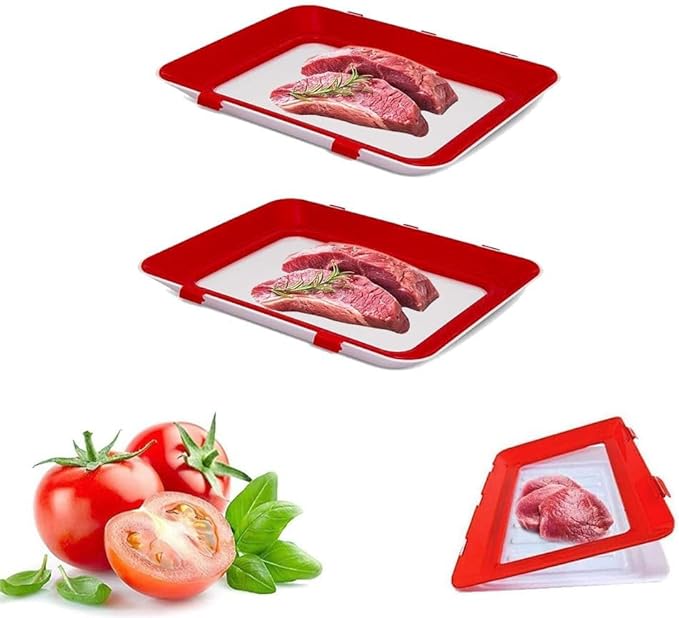 FreshGuard Stackable Food Preservation Tray - Reusable & Eco-Friendly - Food preservation tray Readi Gear