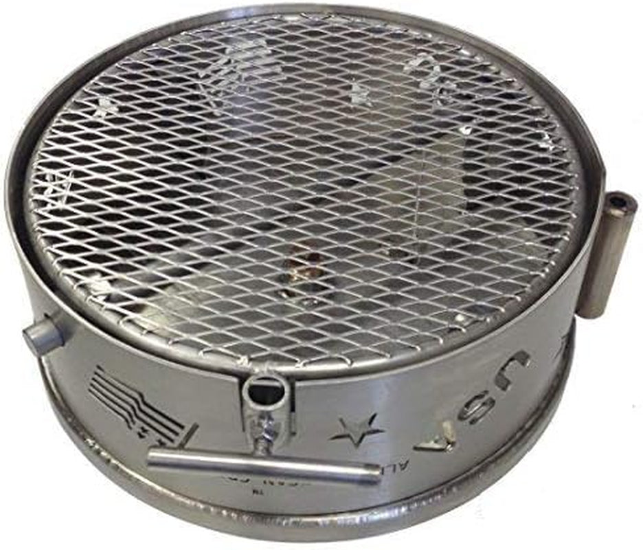 All-American Portable Charcoal Grill – USA-Made Stainless Steel BBQ