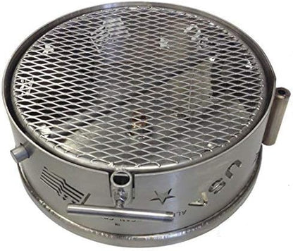 All-American Portable Charcoal Grill – USA-Made Stainless Steel BBQ