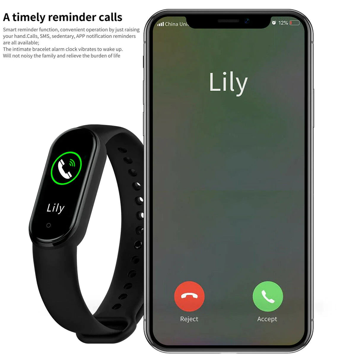 M4 Smart Watch Band - Fitness Tracker with Blood Pressure, Heart Rate & Sleep Detection - M4 Smart Watch Band - Fitness Tracker with Blood Pressure, Heart Rate & Sleep Detection Readi Gear