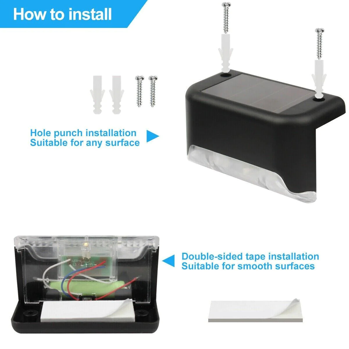 SolarGlow Outdoor Lights for Decks, Steps and Fences (8-Pack) - SolarGlow Outdoor Lights for Decks, Steps and Fences (8-Pack) Readi Gear