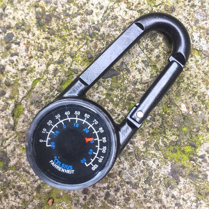 Adventure Pro Dual-Sided Survival Carabiner with Compass and Thermometer - carabiner Readi Gear