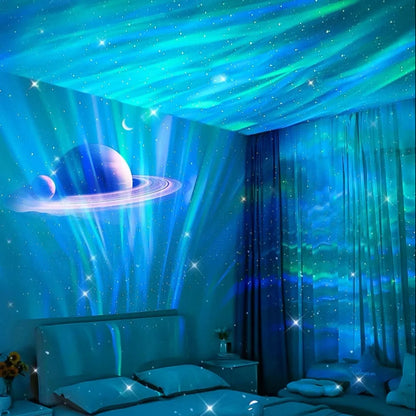 NightSky Oasis: 7-Pattern Bluetooth Projector & Sound Machine - Bluetooth projector night light and sound machine Readi Gear