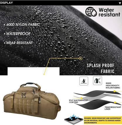 WarriorPath Tactical Molle Backpack/Duffel Bag - 60L/80L - Tactical Backpack/Duffel bag Readi Gear