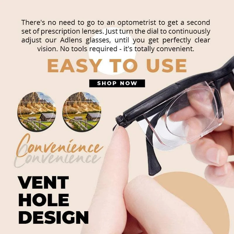 VisionMaster Dial Adjustable Glasses: Variable Focus Eyewear for Any Distance - Readi Gear