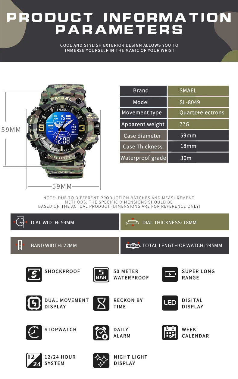 ShadowGuard Camo Military Sport Watch - Readi Gear