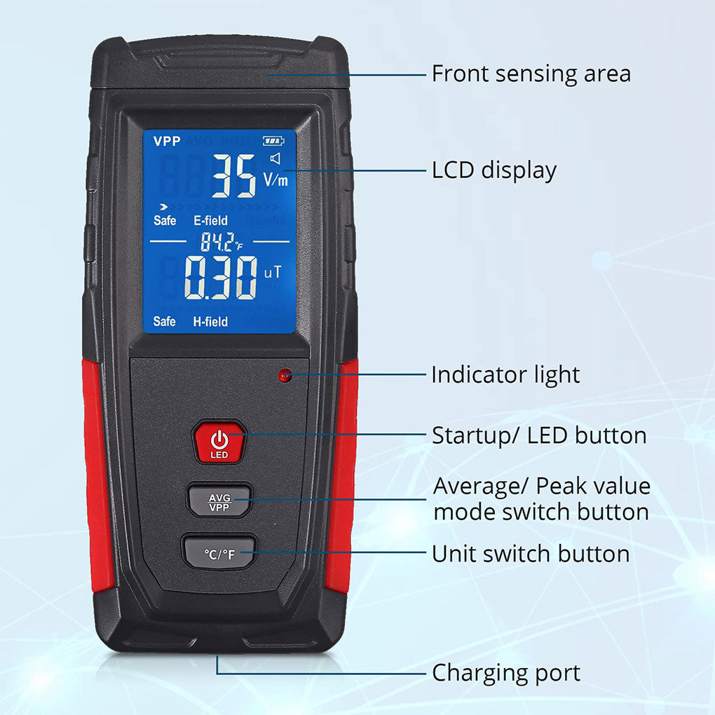 MagnaShield Electromagnetic Radiation Detector with Safety Alarm - MagnaShield Electromagnetic Radiation Detector with Safety Alarm Readi Gear