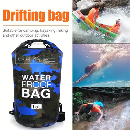 SafeDry Ultimate Camouflage Waterproof Bucket Bag for Beach & Outdoor Adventures - camouflage waterproof bag / backpack Readi Gear