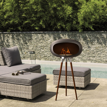 Rustic Flame Tripod Fireplace - Smokeless Indoor & Outdoor Warmth - Indoor/Outdoor Ethanol Fireplace Readi Gear
