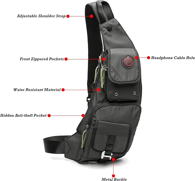 StealthGuard Anti-Theft Sling Bag - Hands-Free Crossbody Backpack for Men & Women - Urban Slingbag Readi Gear