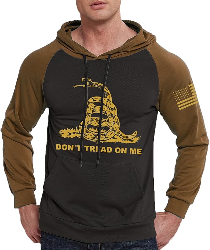 Don’t Tread on Me Hoodie – Men’s USA Flag Patriotic Pullover - Don't Tread on Me Hoodie Readi Gear