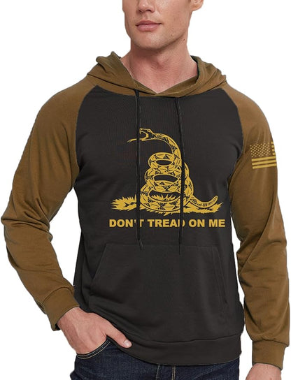Don’t Tread on Me Hoodie – Men’s USA Flag Patriotic Pullover - Don't Tread on Me Hoodie Readi Gear