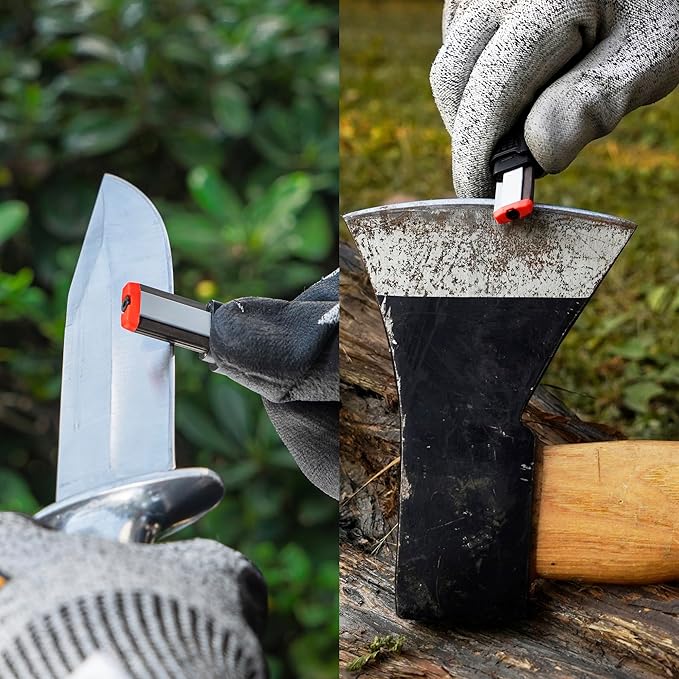 6-in-1 Knife Sharpener/Fire Starter & Garden Blade Tool Sharpening Set - Knife sharpener/fire starter & garden blade sharpener Readi Gear