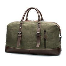 Explorer’s Classic Military Canvas & Leather Duffel Bag 55L - Canvas and Leather Duffel Bag Readi Gear