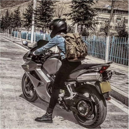 Vintage Waterproof Waxed Canvas Backpack – Travel & Laptop Rucksack - Vintage wax canvas backpack Readi Gear