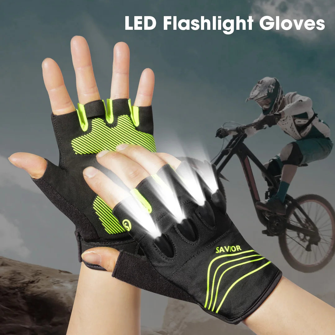 BrightTrail LED Gloves - USB Rechargeable for Cycling, Camping, Fishing - Flashlight gloves Readi Gear