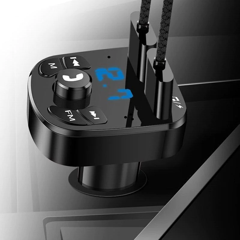 Bluetooth 5.0 Car FM Transmitter - Dual USB Charger & Hands-Free - Bluetooth car transmitter Readi Gear