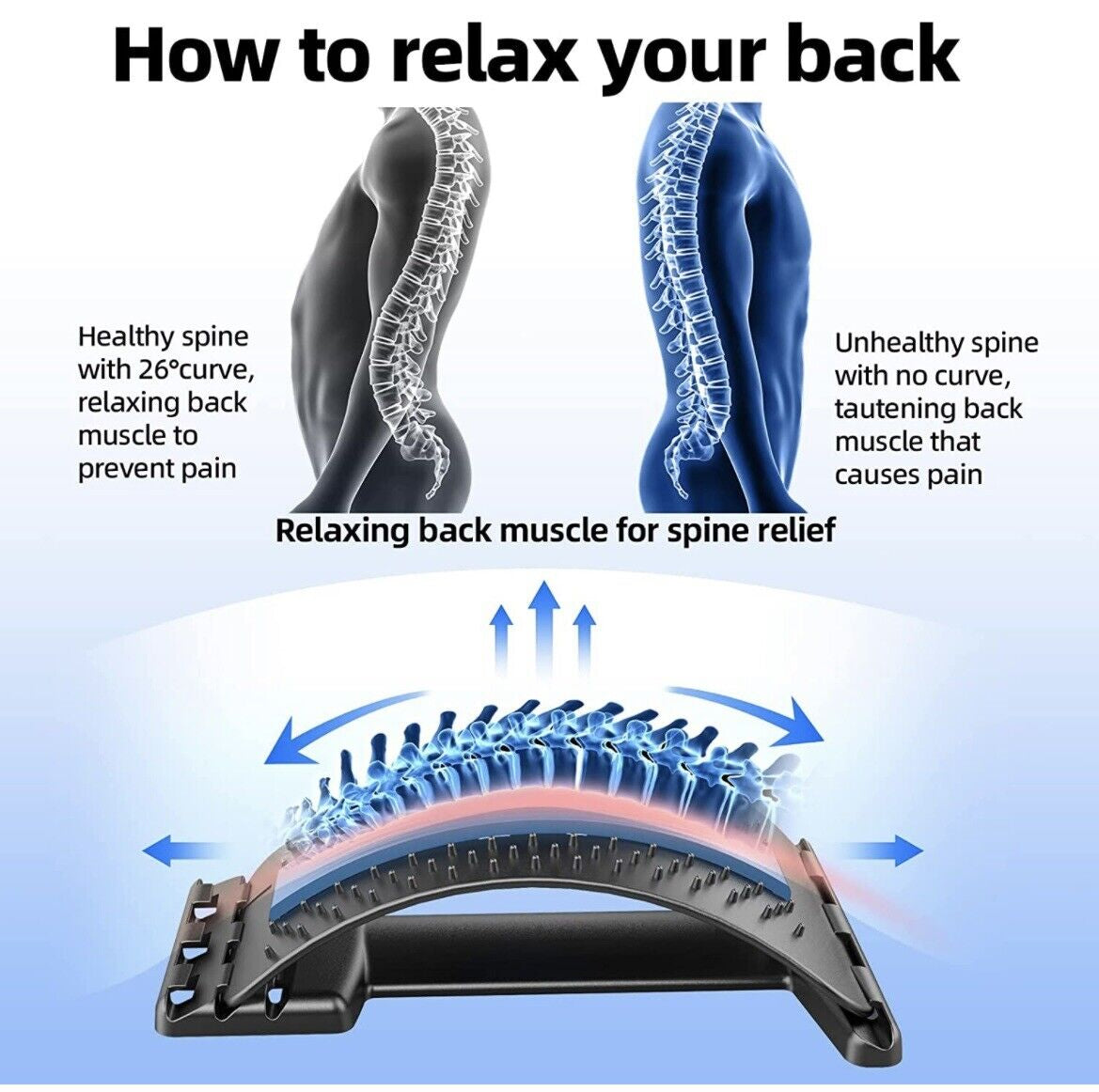 PosturePro Back Stretcher - Back Cracking Device & Pain Relief - Readi Gear