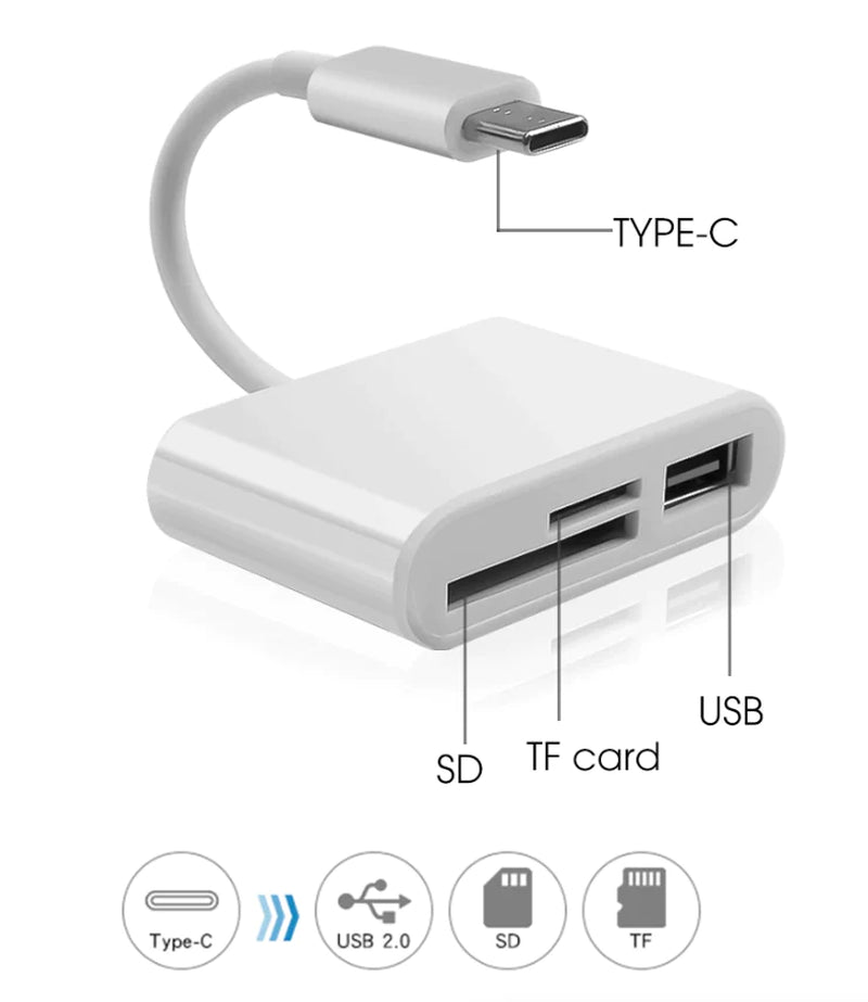 PowerHub USB-C 3-in-1 Adapter with SD Card Reader - USB-C Adapters & Hubs Readi Gear