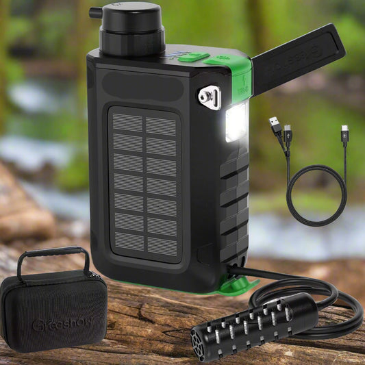 OutlanderPro Survival Water Filter with Solar Power Bank & Light - Survival water filter, power bank & LED light Readi Gear