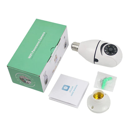 360° Smart Light Bulb Security Camera - 1080P, Wireless, IR Night Vision - 360° Security Camera Readi Gear