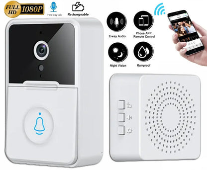 ShieldCam Wireless Doorbell - HD Video, Night Vision & 2-Way Intercom - Smart doorbell and security camera Readi Gear