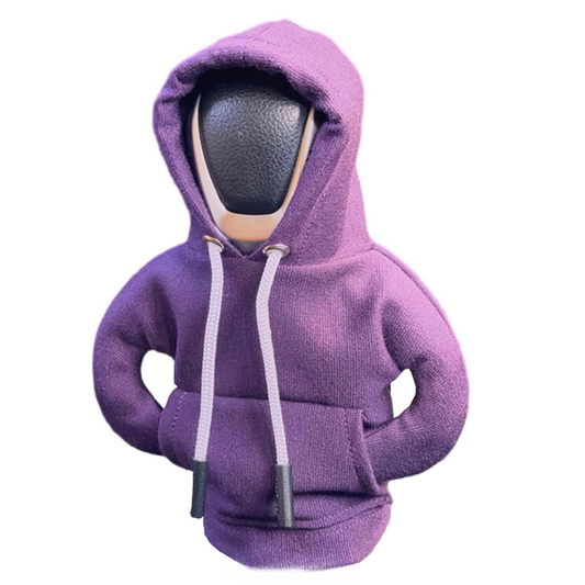 Plush Car Gear Shift Cover Hoodie | Universal Fit | Soft & Durable - Plush Car Gear Shift Cover Hoodie Readi Gear