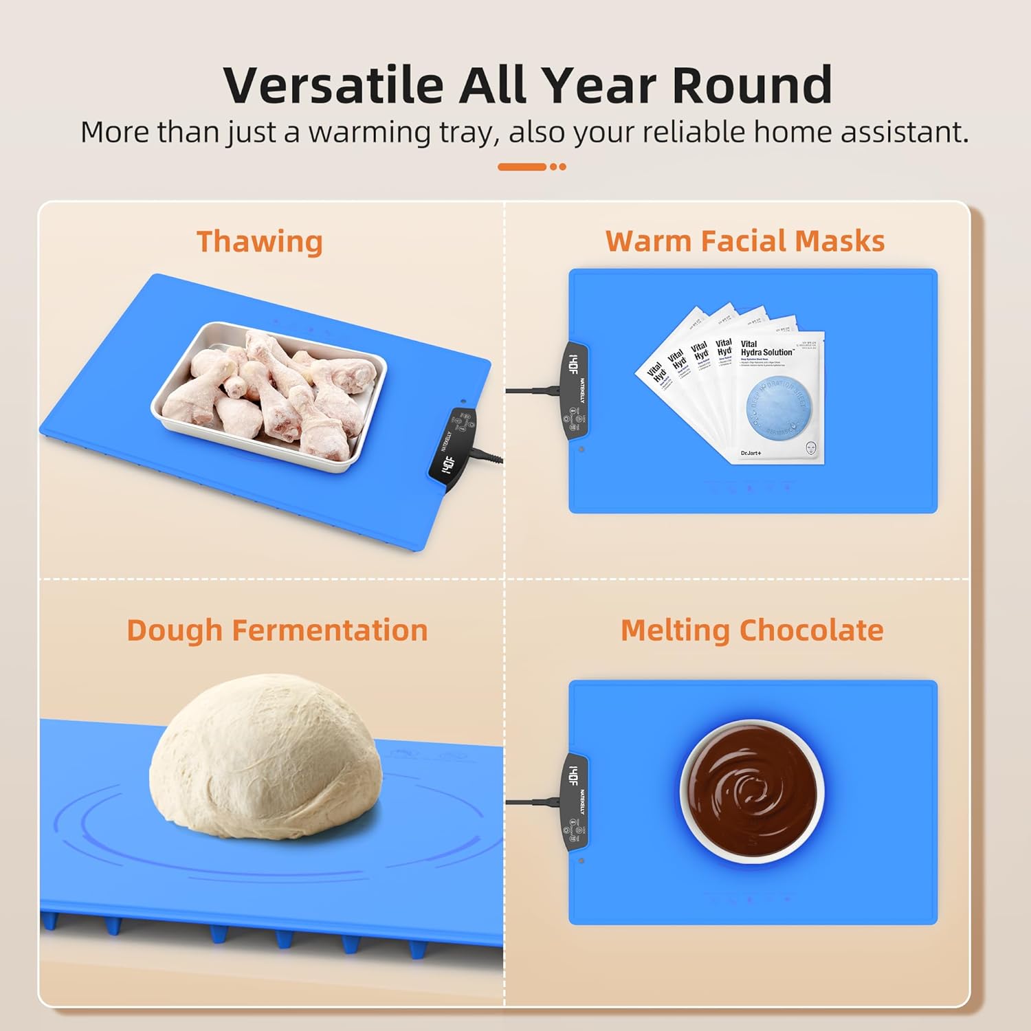 ReadyWarm Roll-up Portable Food Warming Mat - Great for Camping, Buffets - Roll-up Food Warming Mat Readi Gear