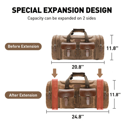 Timberline Vintage Duffel – Rugged Waterproof Waxed Canvas Travel Bag (50L & 60L)