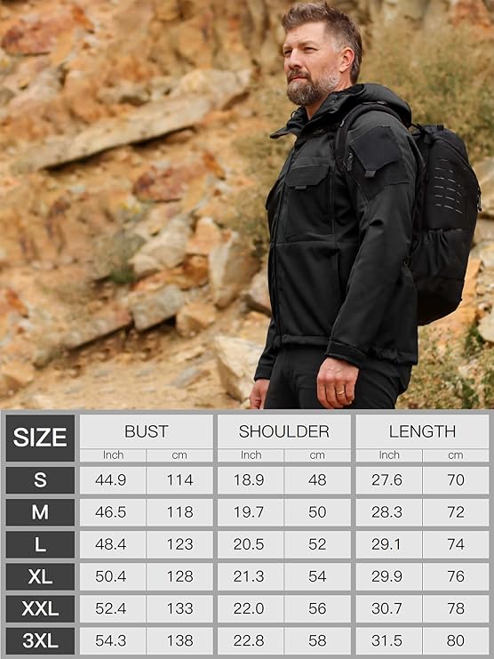SpecOps Waterproof Tactical Jacket - Combat-Ready Multi-Pocket Softshell - Tactical Jacket Readi Gear