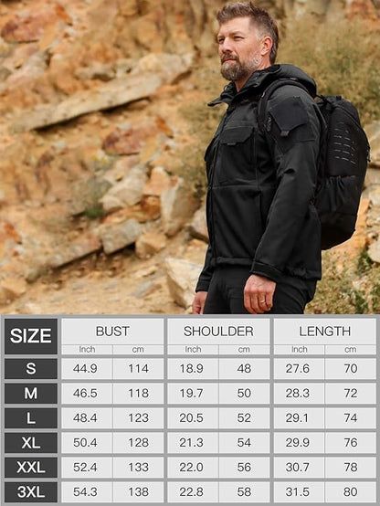 SpecOps Waterproof Tactical Jacket - Combat-Ready Multi-Pocket Softshell - Tactical Jacket Readi Gear