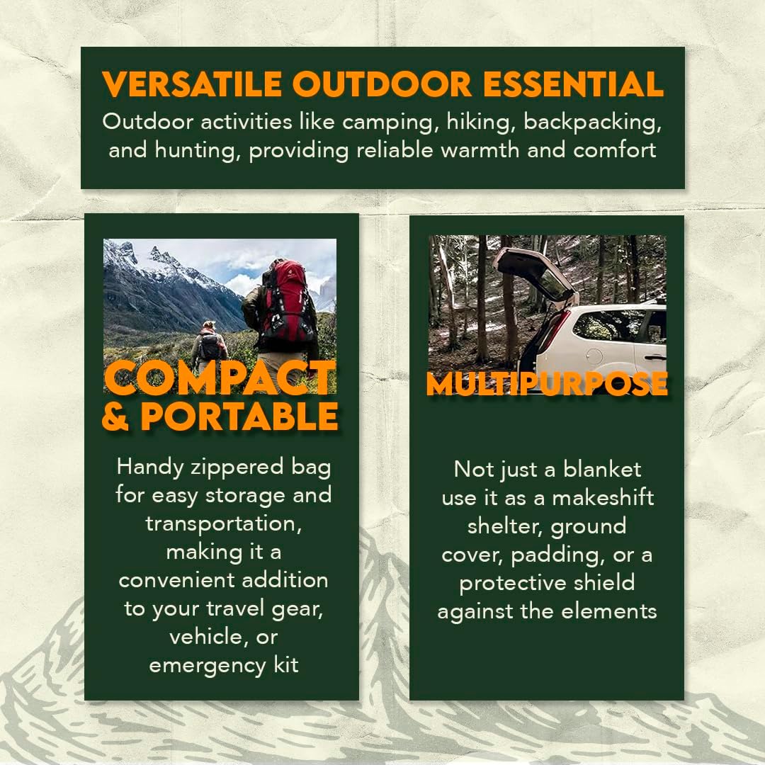 SurvivalShield Wool Blanket - Durable All-Weather Survival Essential - wool blanket Readi Gear