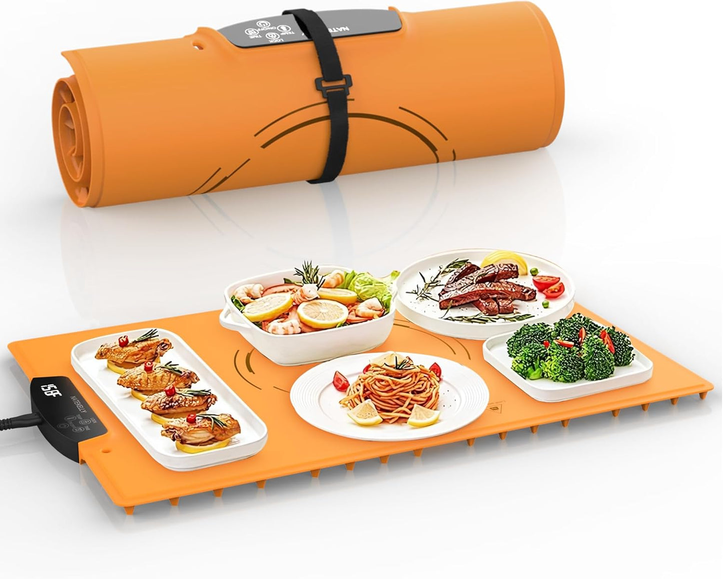ReadyWarm Roll-up Portable Food Warming Mat - Great for Camping, Buffets - Roll-up Food Warming Mat Readi Gear