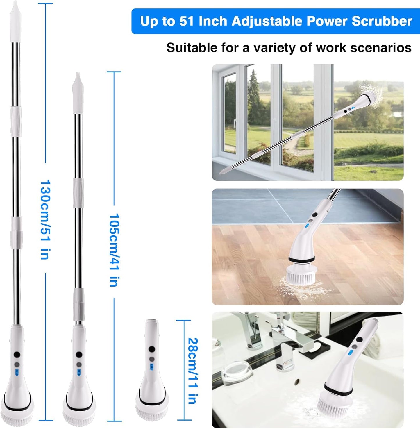 TurboBrush Electric Spin Scrubber Kit: 7 Brushes, 3 Speeds - Readi Gear