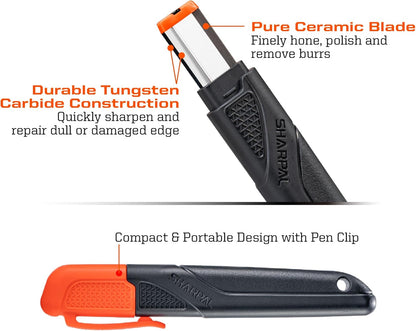 6-in-1 Knife Sharpener/Fire Starter & Garden Blade Tool Sharpening Set - Knife sharpener/fire starter & garden blade sharpener Readi Gear