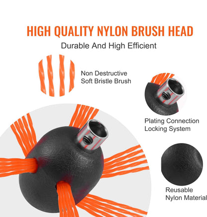 EasySweep 33ft Chimney Brush Kit – DIY Drill Cleaner System