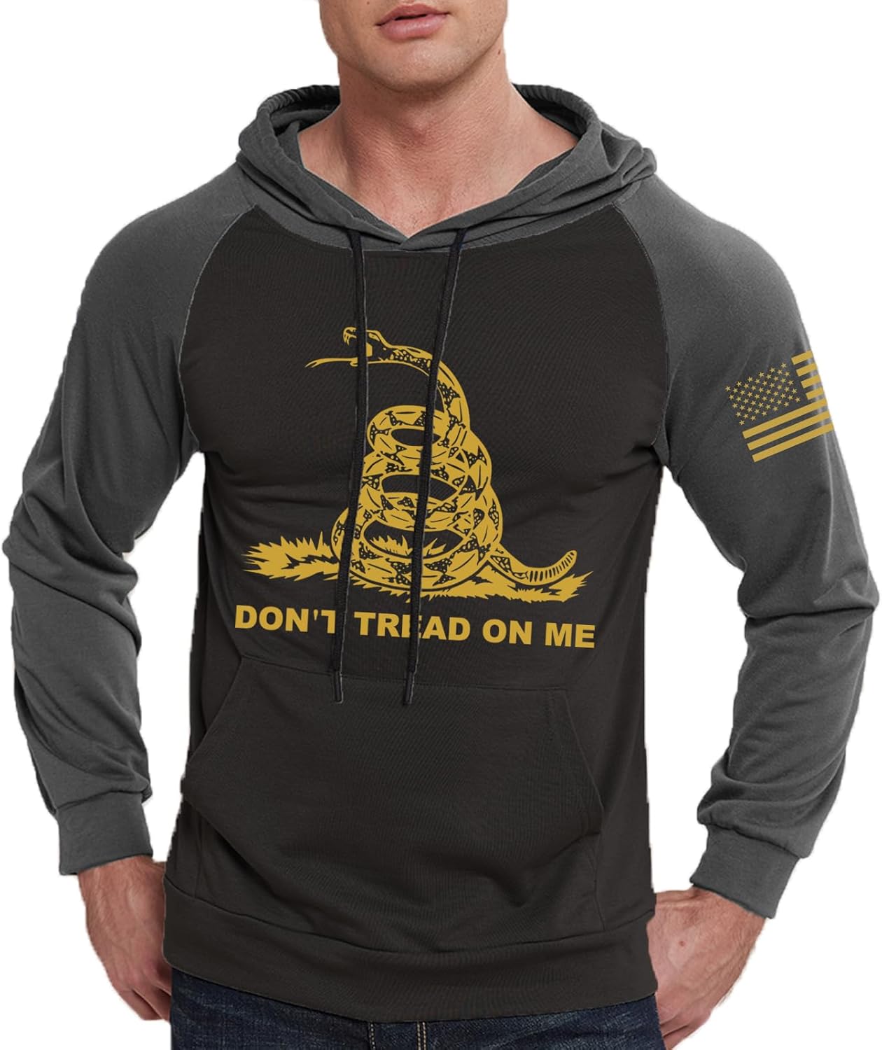 Don’t Tread on Me Hoodie – Men’s USA Flag Patriotic Pullover - Don't Tread on Me Hoodie Readi Gear