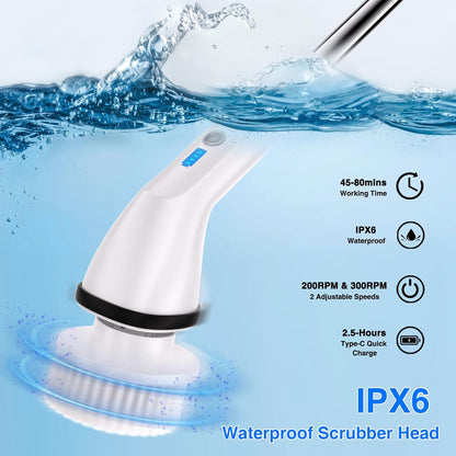 TurboBrush Electric Spin Scrubber Kit: 7 Brushes, 3 Speeds - Readi Gear