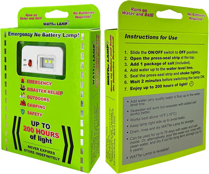 Saltwater Emergency LED Lamp - No Battery Needed - Salt water powered lantern Readi Gear