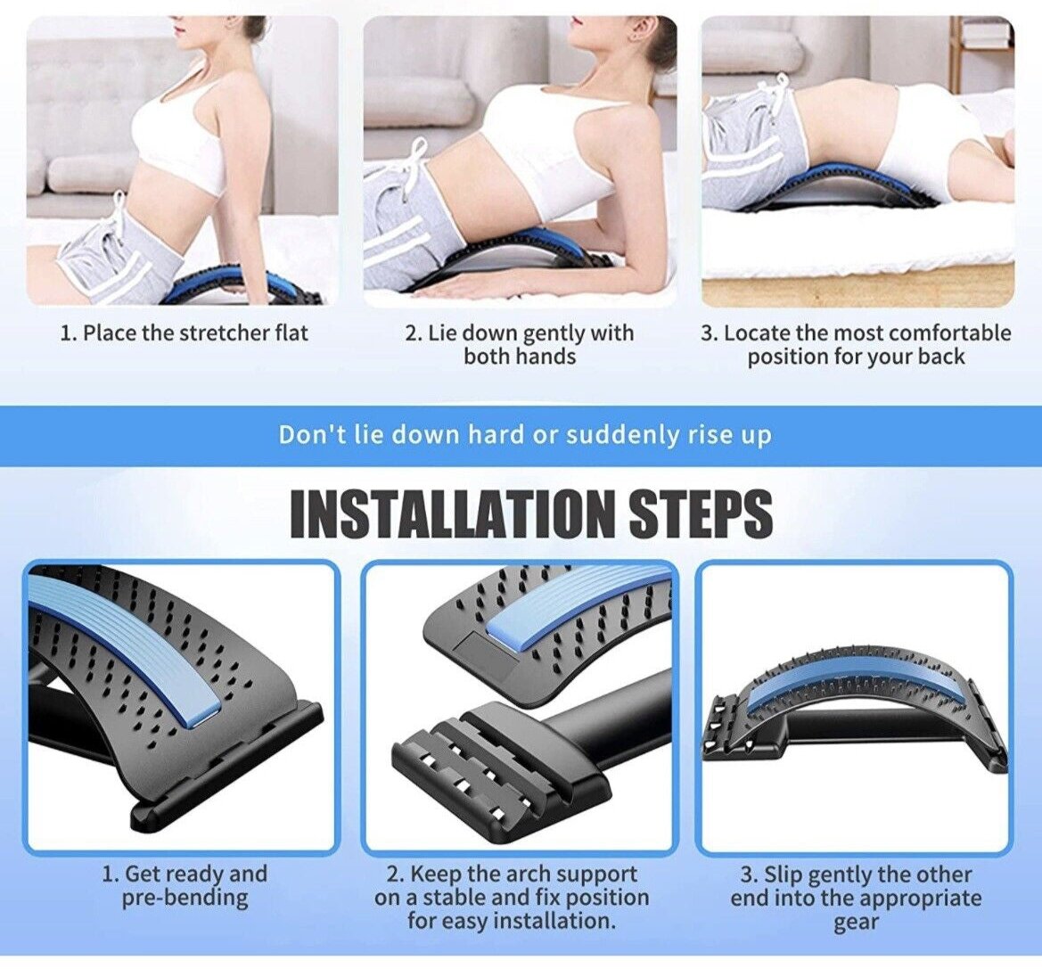 PosturePro Back Stretcher - Back Cracking Device & Pain Relief - Readi Gear