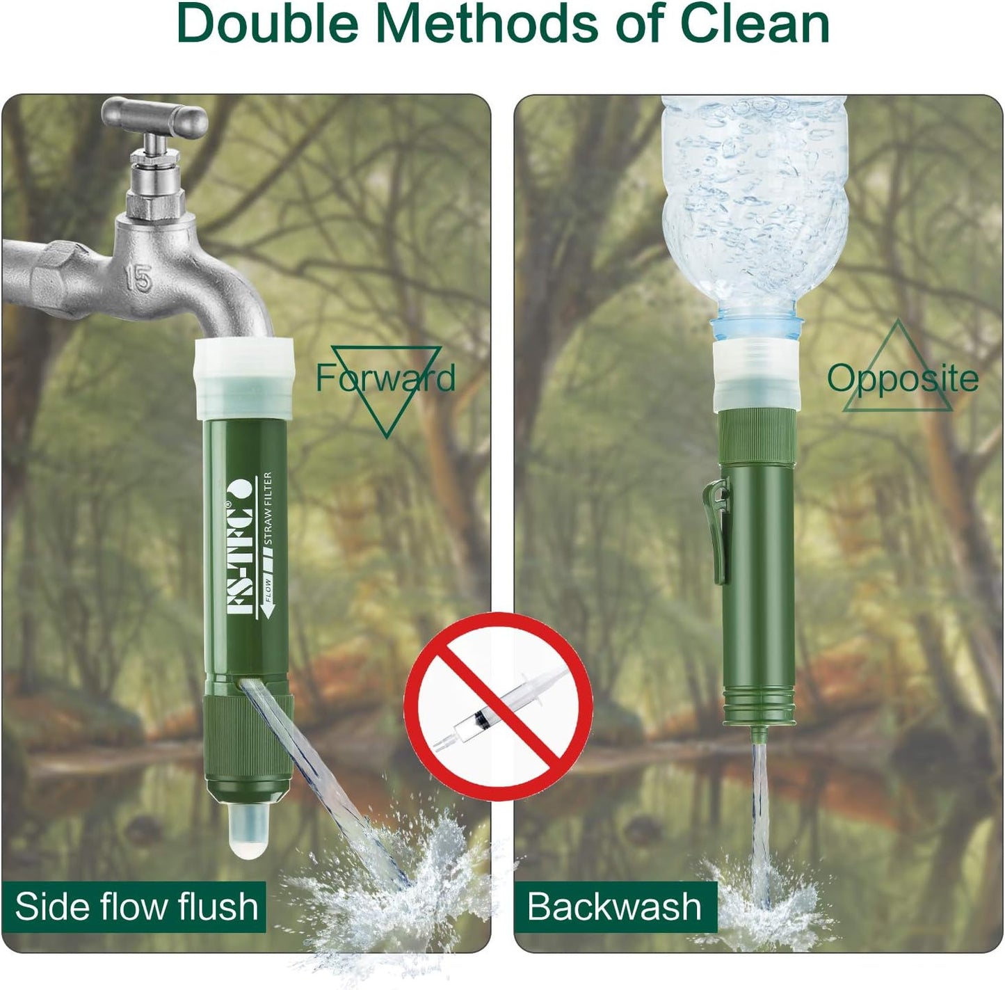 PureFlow Survival Straw: Triple Filtration Water Purifier, 1000 Gallon Capacity - Portable water filter Readi Gear