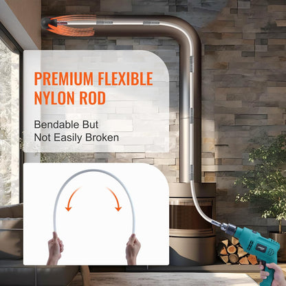 EasySweep 33ft Chimney Brush Kit – DIY Drill Cleaner System