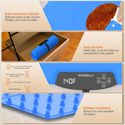 ReadyWarm Roll-up Portable Food Warming Mat - Great for Camping, Buffets - Roll-up Food Warming Mat Readi Gear