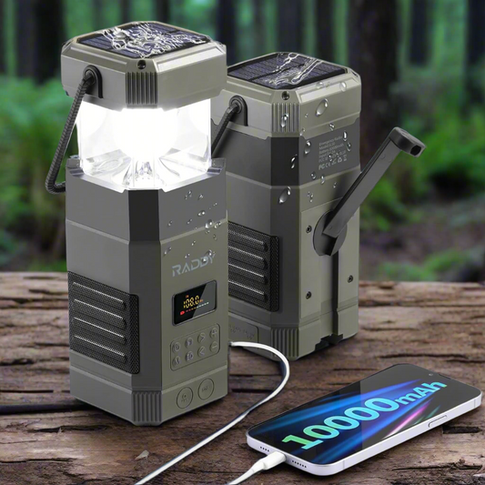 SurvivorPro SL10 - Solar Crank Lantern, Radio & Power Bank